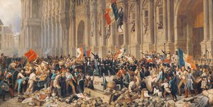 Lamartine odmítá červenou vlajku v roce 1848